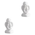 thumbnail image 4 of Maytalsory Resin White Angel Statue Elegant Desktop Decor Collection Window Props for Christmas holding face 2Set, 4 of 6