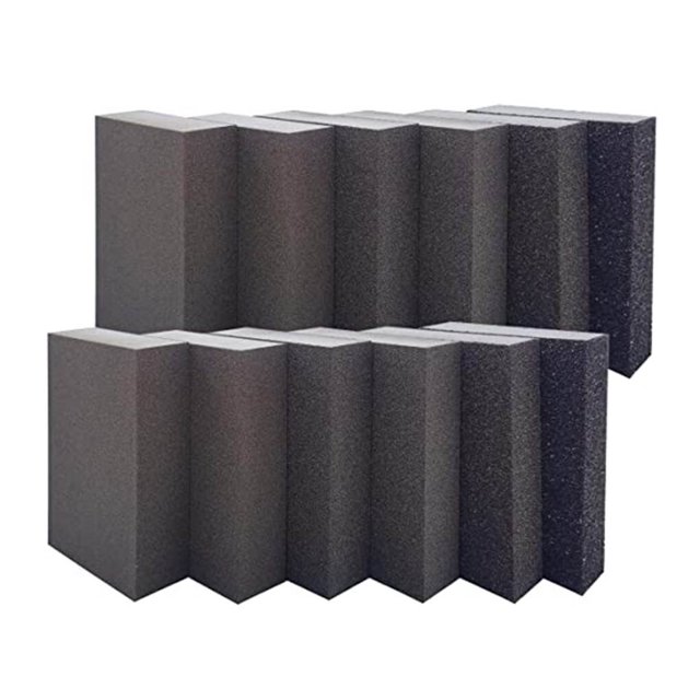 Ensemble de 5 Pcs d'Éponges de Ponçage Réutilisables Lavables, Blocs de Polissage Assortis, Outil de Polissage pour Sable Carré