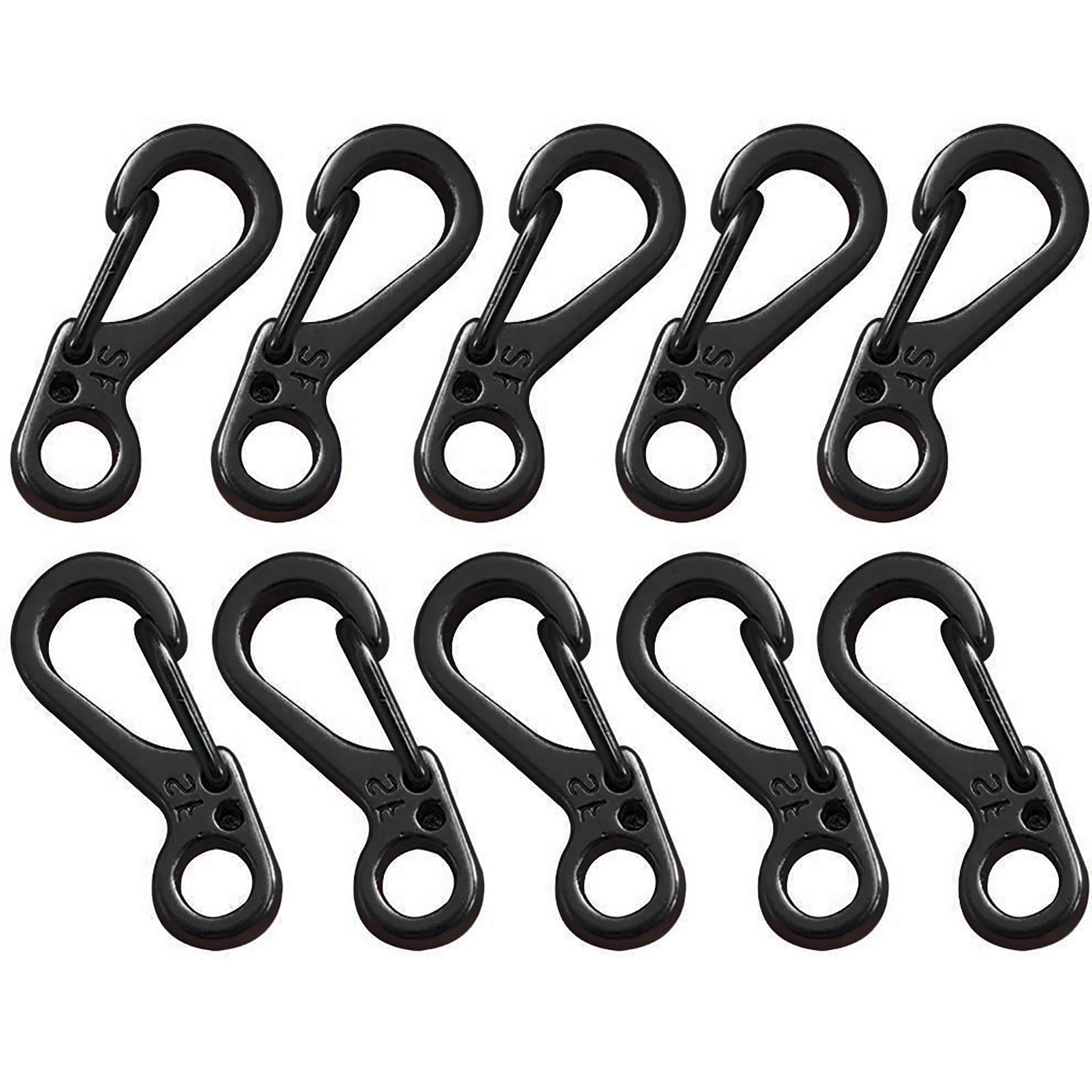 Agiferg 10 Pcs Mini Mousqueton Porte-Clés Alpinisme Ressort Équipement de Survie Boucle