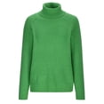 thumbnail image 4 of VgaVtl Womens Plus Size Sweaters Pullover High Neck Long Sleeve Sweaters for Women Warm Green Knitted Solid Color Sweaters, 4 of 5