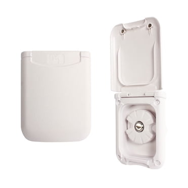 Becaristey Couvercle d'Entrée d'Eau Verrouillable pour Système d'Eau de VR pour Remorque, Citerne et Navires Noir 2 Ensembles