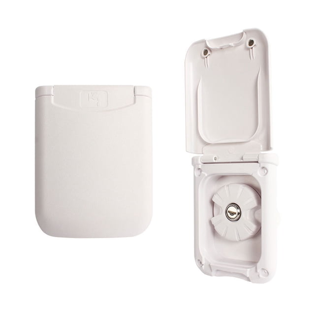 Becaristey Water System Lockable RV Water Inlet Cover For Trailer Tank And Ships black 1Set
