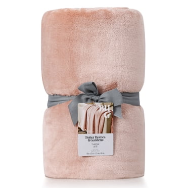 Better Homes & Gardens Soft Plush Antique Rose Throw Blanket