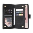 thumbnail image 5 of Case for Google Pixel 7 Pro 5G Leather Magnetic Handbag Zipper Pocket Cover Wrist Strap, 5 of 5