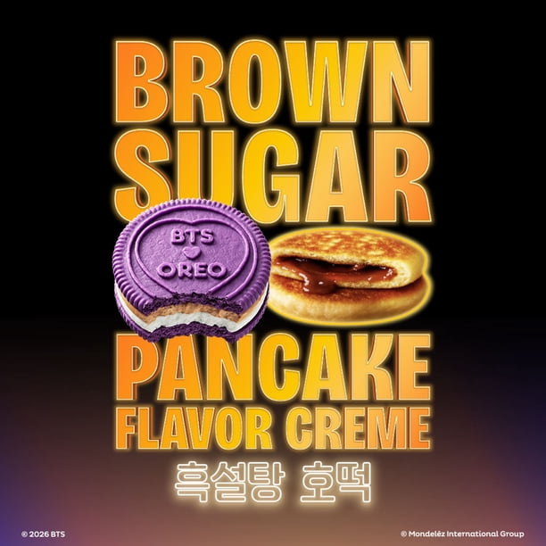 OREO BTS Brown Sugar Pancake Flavor 4点 OREO & BTS Brown Sugar Pancake Creme Sandwich Cookies, Limited