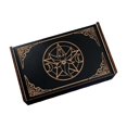 thumbnail image 1 of Xuanheng Wooden Tarot Box Card Holder Small Game Cards Collectible Tarot Storage Case Round, 1 of 8