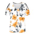 thumbnail image 4 of Soki Women's Off Shoulder Tee Clearance Blouses Short Sleeved V-Neck Fashionable Tops, 4 of 6