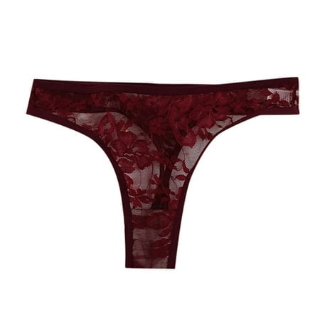 FhsagQ Lingerie for Women Outfits Crotchless Plus Size Women's Lace Fashion Seamless Thong Underwear Women's Lingerie Bodysuit Women Lingerie Sets Crotchless Wine L