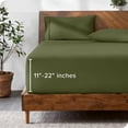 thumbnail image 1 of Bare Home Fitted Sheet - 22" Extra Deep Pocket - Premium 1800 Collection - Queen, Cypress, 1 of 7