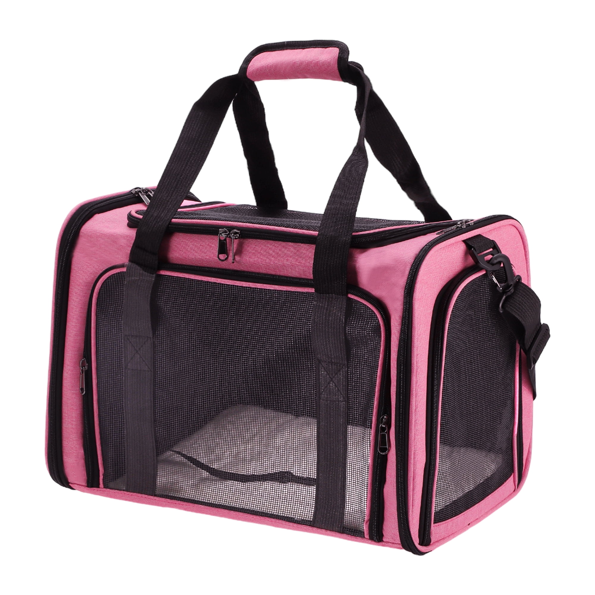 Unique Bargains Dog Carrier Pet Carrier for Cat Puppy Carrier for Medium Small Cats Dogs Puppies Up to 13 Lbs Pink