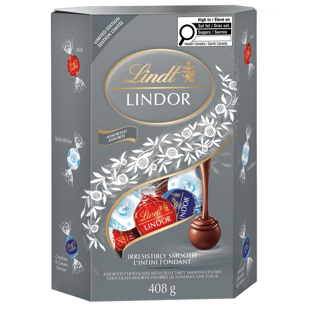 Lindt LINDOR Assorted Chocolate Truffles Cornet, 408-Gram