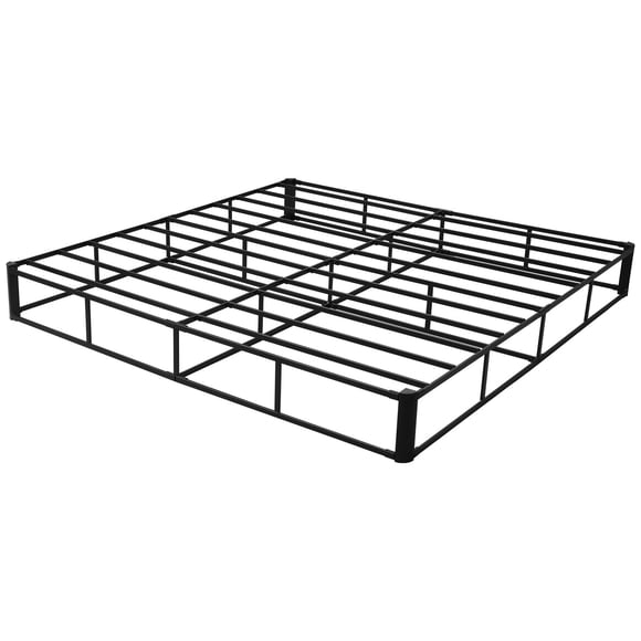 KFFKFF Sommier, Cadre de Lit Très Grand avec Tissu Lavable, Cadre en Métal Robuste pour Lit Très Grand, Base de Matelas de 9,1 Po, Capacité de Charge Maximale de 3500 Lb,79,1 x 75,8 x 9,1 Po