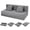 Grey, variant on Eastvita Queen Size Convertible Folding Sofa Bed Futon Sleeper with Pillow