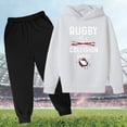 thumbnail image 3 of Hiiyo Big Boys Outfits Rugby Letter Print Hoodie and Sweatpants Sports Sweatsuit, 3 of 3