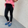 thumbnail image 4 of LYMAYTER Toddler Girls Leggings Spring Fall Solid Color All Match Leggings for Kids Elastic Force Ninth Pants 2-9Y, 4 of 8