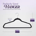 thumbnail image 2 of Beddora black velvet hangers 150 pack non slip slim design with 360° swivel hook durable space saving coat and pant hangers, 2 of 7