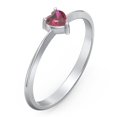 thumbnail image 3 of Heart Birthstone Ring - Ruby (July), 3 of 6