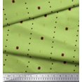 thumbnail image 1 of Soimoi Green polyester Crepe Fabric Butidar Jamdani Print Fabric by Yard 42 Inch Wide, 1 of 2