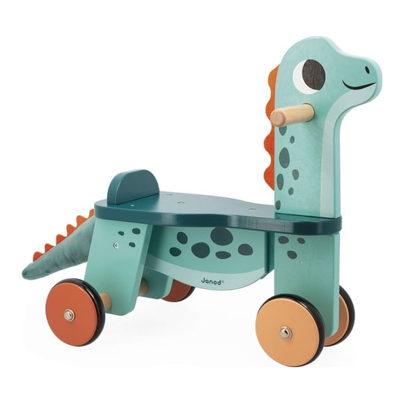 Janod Ride-On Dino Wooden Toy - Portosaurus