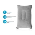 thumbnail image 3 of QualitChoice Lightweight Inflatable Pillows PVC Flocked Fabric Air Pillow Cushion Portable Durable Mat Good Elasticity Camping As Shown 1Set, 3 of 6