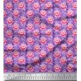 thumbnail image 1 of Soimoi Poly Georgette Fabric Stripe & Rose Floral Fabric Prints by Yard 42 Inch Wide, 1 of 3