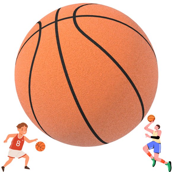 CUITING Silent Basketball 9.45” Quiet Basketball Indoor Foam Indoor Dribbling Training Ball Uncoated High-Density Blue