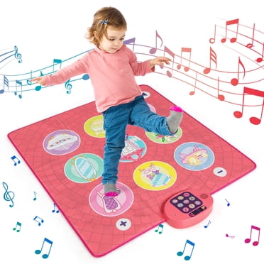 Costway Tapis de Danse pour Enfants, Tapis Électronique de Danse avec 3 Modes de Jeu, Musique, Pas de Danse, Jouet