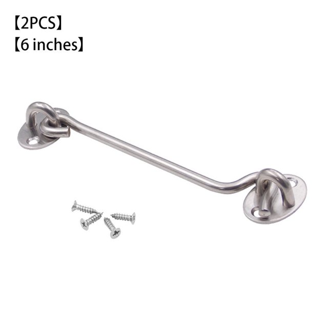 Window Eye Latch Gate Door Window Stainless Steel Windproof Lock Hook with Mounting Screws