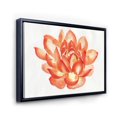 thumbnail image 2 of Designart Détail Vintage d'un Lotus Orange ART MURAL À CADRE FLOTTÉ, 2 of 4