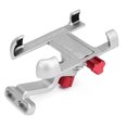 thumbnail image 1 of PROMEND 360° Rotatable Aluminum Alloy Bike Phone Mount for 2.2"-3.7" Devices, Adjustable Width 55-95mm, Stem Handlebar Installation, Durable Rubber Pad Design, Silver Finish, 1 of 6
