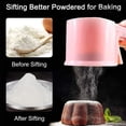 thumbnail image 2 of Flour Strainer with Handle for Baking Icing Sugar Powder Sieving 10 cm Diameter 9.5 cm Height Plastic Sifting Screen, 2 of 8
