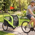 thumbnail image 2 of Aosom 2-in-1 Dog Bike Trailer, Pet Stroller with Hitch for Large Dogs, Green, 2 of 9