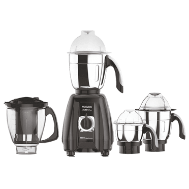 Vidiem Vision Plus 650W Blender Mixer Grinder Juicer, 110V, Stainless Steel Jars and Blades, 4 Jars for Grinding and Juice Extraction