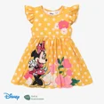thumbnail image 1 of Disney Minnie Mouse Robes Filles Graphiques Manches à Volants Tenues Décontractées d'Été Cadeaux Tailles 2-8T, 1 of 6