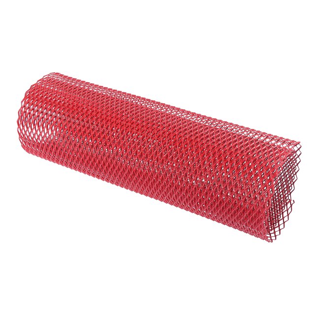 Universal Car Grille Mesh Sheet 40x13 Inch Automotive Tuning Grille Net 6x3mm Diamond Shape Red