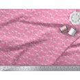 thumbnail image 3 of Soimoi Rayon Tissu Flamant Rose Oiseau Impression Tissu de Couture Yard 56 Pouces de Large, 3 of 3
