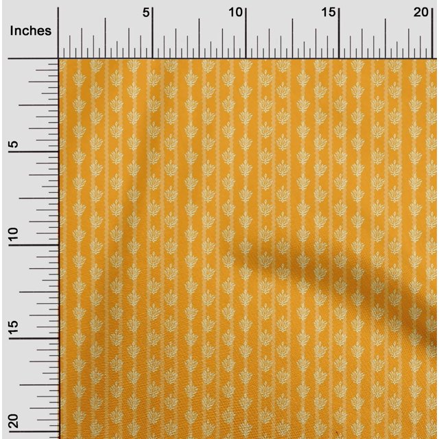 oneOone Cotton Silk Fabric Stripe & Floral Block Decor Fabric Printed BTY 42 Inch Wide