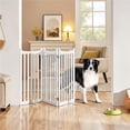 thumbnail image 2 of Yaheetech 3 Panel Freestanding Wooden Pet Puppy Fence with Door, White, 2 of 7