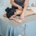 thumbnail image 3 of Waterproof Massage Table Sheet Practical Massage Bed Cover with Face Hole (Grey), 3 of 8
