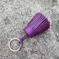 thumbnail image 4 of ziyahi Keychain Decorative Keyring Leather Pendant Tassel Handmade Handicraft Key Chain Hanging Decoration Holder Purse Wallet Purple, 4 of 6