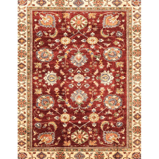Ahgly Company Tapis d'Intérieur Rectangulaires Abstraits Orientaux Rouges, 2 Pieds x 3 Pieds