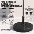 thumbnail image 4 of Outsunny Base de Parasol de Patio Rempli Robuste de 77 lb pour Terrasse Extérieur Noir, 4 of 10