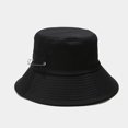 thumbnail image 3 of LinYooLi Large Bucket Hat Women Big-Brimmed Fisherman Hat Unisex Pure Color Basin Caps with Adjustable Chin Strap Pin Decorate, 3 of 8