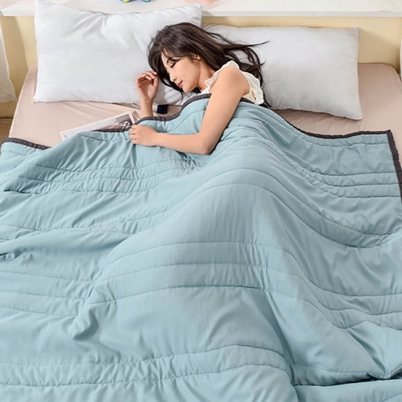 Cooling Blanket, EDHITNR Temperature Regulating Ice Fiber Comforter, Breathable Double Sided Cold Effect Quilt for Hot Sleepers All-Season Use, Green