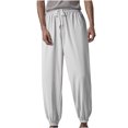 thumbnail image 1 of FRSASU Pantalon de Jogging Décontracté pour Homme à Bas Resserré, Athlétisme, Ample, Léger, Coupe Standard, Pantalon de Sport à Cordon, Blanc, 1 of 2