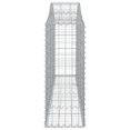 thumbnail image 3 of vidaXL Arched Gabion Baskets 11 pcs 200x30x80/100 cm Galvanised Iron, 3 of 4