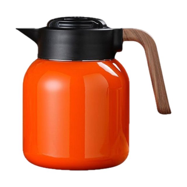 Lipstore Carafe à Café Isolée en Acier Inoxydable 1,2 L Cafetière Isolée pour Voyage Orange