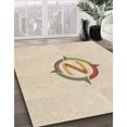 thumbnail image 3 of Ahgly Company Tapis d'Intérieur Lavables à la Machine, Carrés, Style Transitionnel, Mocassin Beige, Tapis de Zone, 5 Pieds Carré, 3 of 7