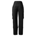thumbnail image 5 of LUOGENLI Pantalon Décontracté pour Femme Pantalon Rétro Français à Jambe Grand pour Femme Poche Décontractée Ample à Jambe Droite Pantalon de Travail pour Femme Pantalon Décontracté pour Femme Coupe Ajustée Pantalon Décontracté pour Femme 36X29 Extensible Noir G, 5 of 5