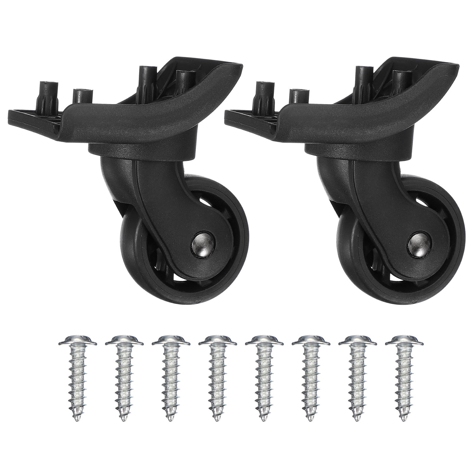 Uxcell 1 Pair Luggage Wheels Replacement Suitcase Wheels Caster Repair for Luggage Swivel Wheel Black (1.3"x1.5"x1.3"x1.5")